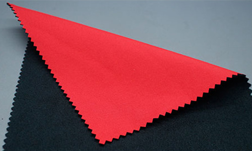 Red on the front and black on the back